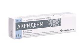 Акридерм: инструкция по применению и показания в Модис