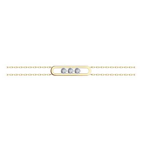 Браслет женский SOKOLOV из золота с фианитами Swarovski 81050040 р.19 в Модис