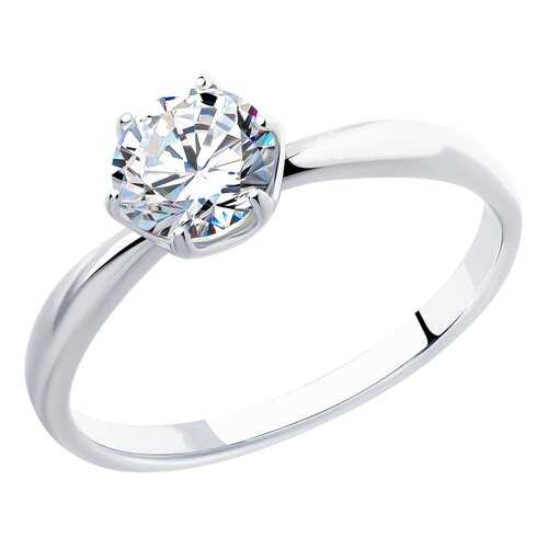 Кольцо женское SOKOLOV из серебра со Swarovski Zirconia 89010123 р.19.5 в Модис