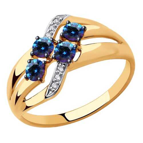 Кольцо женское SOKOLOV из золота с Swarovski Zirconia 81010450 р.16.5 в Модис