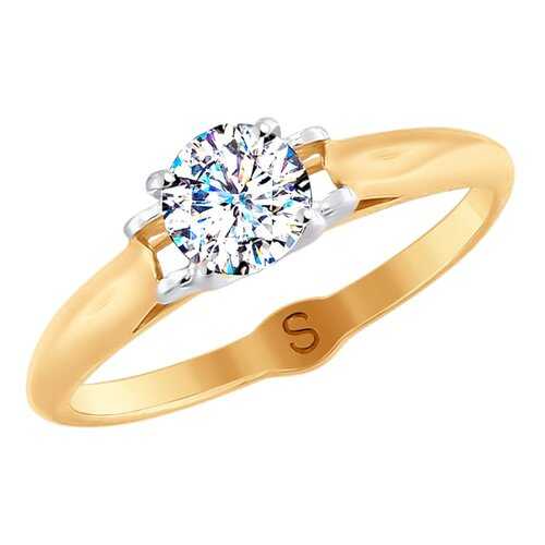 Кольцо женское SOKOLOV из золота со Swarovski Zirconia 81010387 р.16 в Модис