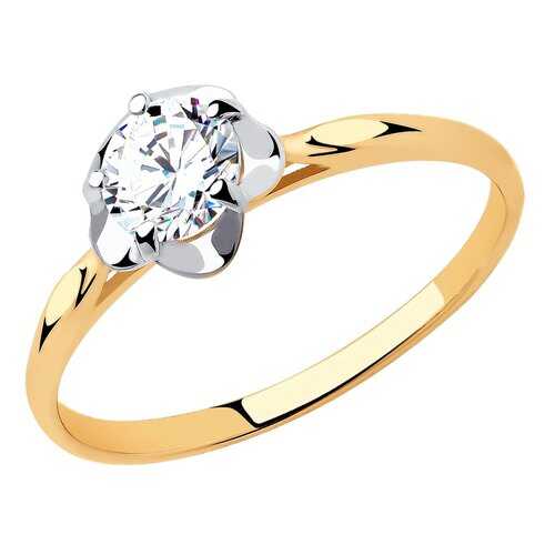 Кольцо женское SOKOLOV из золота со Swarovski Zirconia 81010453 р.18 в Модис