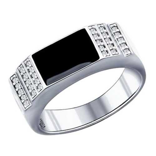 Серебряная печатка с эмалью SOKOLOV 94011390 22,5 в Модис