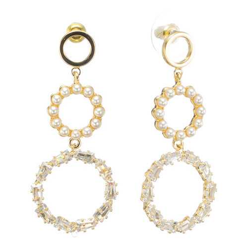Серьги Corona Style B005E1128974 золотистые в Модис