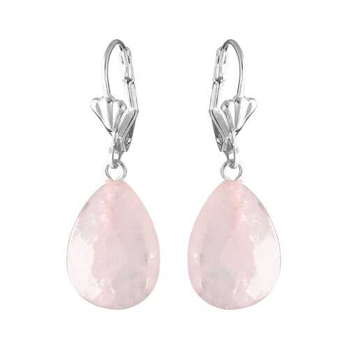 Серьги My-bijou Висюльки кварц розовый 3,8 см в Модис