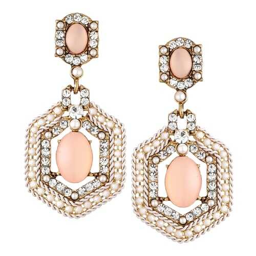 Серьги с кристаллами и коралловыми кабошонами Netincelle 20007560 в Модис