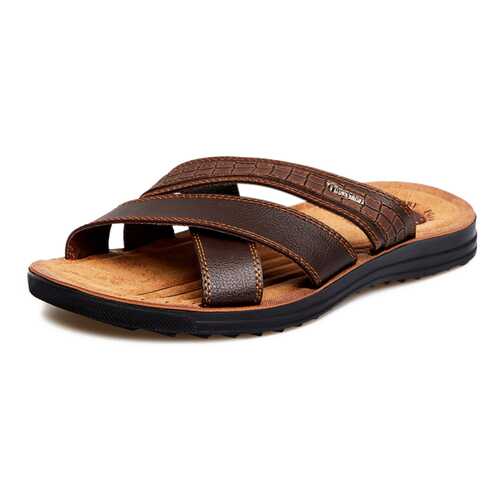 Шлепанцы мужские T.Taccardi 03106010 коричневые 40 RU в Модис