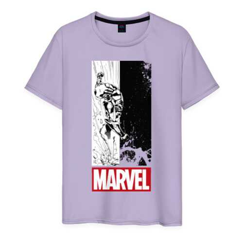 Футболка мужская ВсеМайки IRON MAN фиолетовая 4XL в Модис