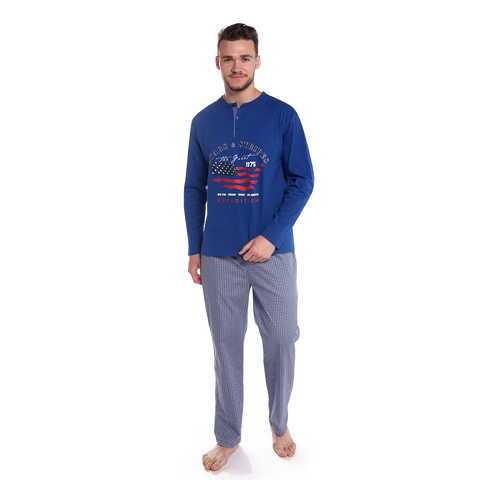 Пижама мужская Sis PJ1015 синяя L в Модис