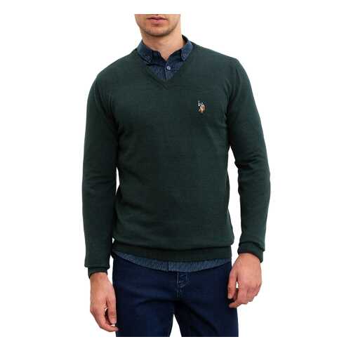 Пуловер мужской U.S. POLO Assn. G081SZ0TK0TD03-BSK9 зеленый XS в Модис
