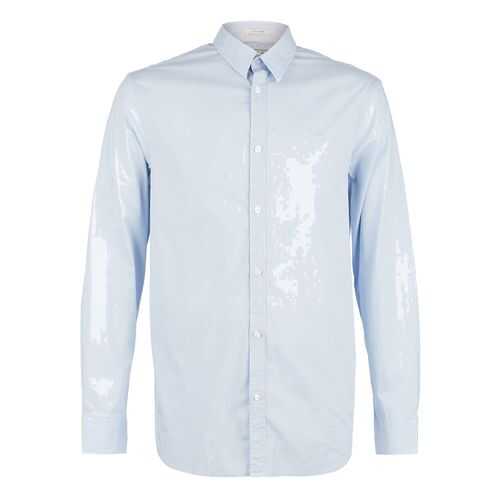 Рубашка мужская Guess M01H25-W7ZK0 синяя S в Модис