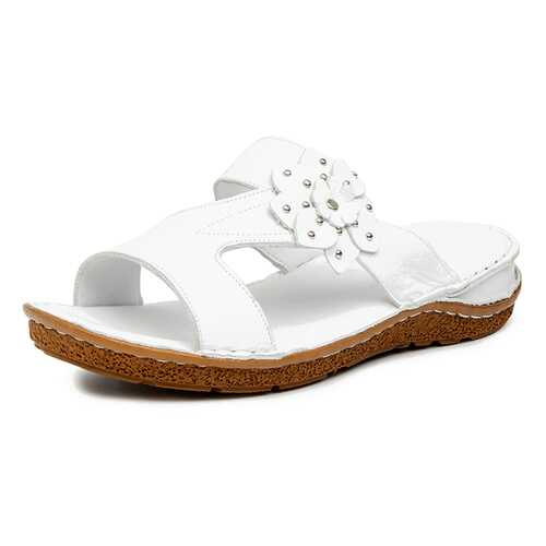 Шлепанцы женские Alessio Nesca Comfort 710018219 белые 40 RU в Модис