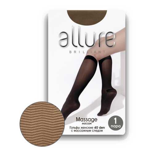 Капроновые гольфы женские ALLURE ALL MASSAGE 40 бежевые 23-25 в Модис