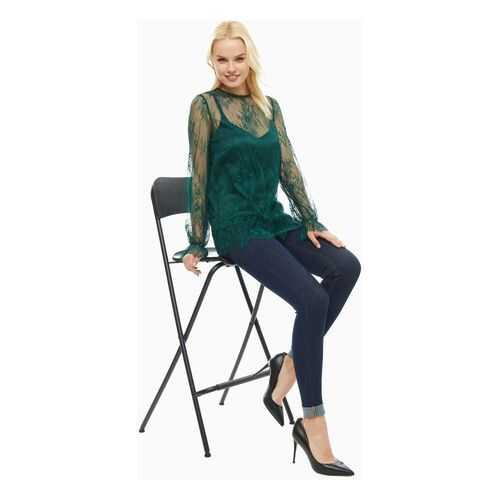 Блуза женская D&M by 1001DRESS DM01691EM зеленая L в Модис