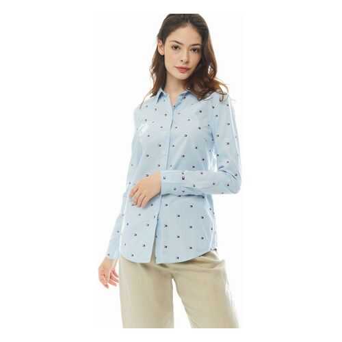 Рубашка женская Tommy Hilfiger WW0WW27486 голубая 32 US в Модис