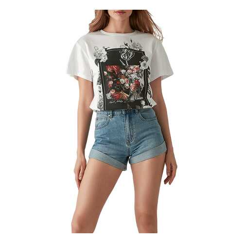 Футболка женская LOVE REPUBLIC 255124360 белая XS в Модис