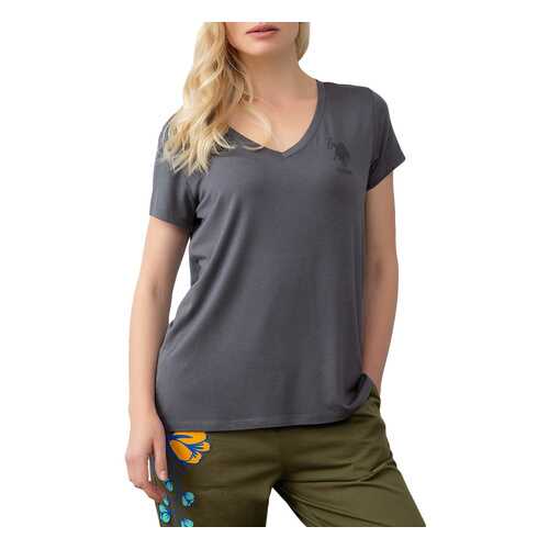 Футболка женская U.S. POLO Assn. G082SZ0110CIYOSEL-IY09 серая 2XS в Модис