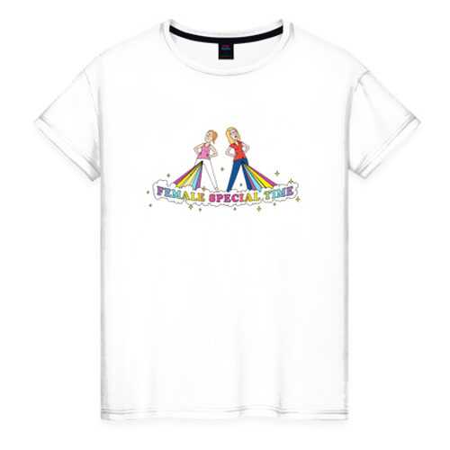 Футболка женская ВсеМайки 2461233 белая XXL в Модис