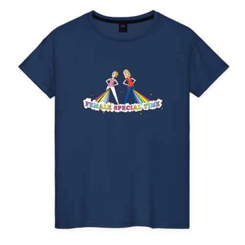 Футболка женская ВсеМайки 2461233 синяя XL в Модис