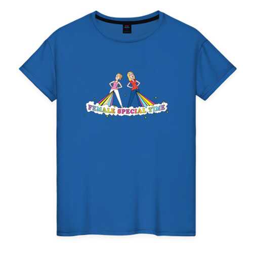 Футболка женская ВсеМайки 2461233 синяя XXXL в Модис